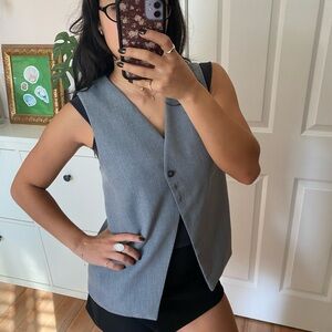 H&M grey asymmetrical vest